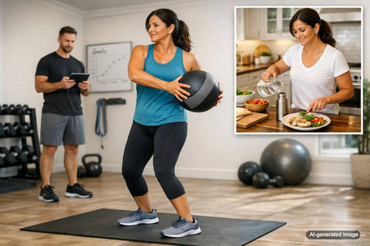 Adult maintaining fitness progress after personal training