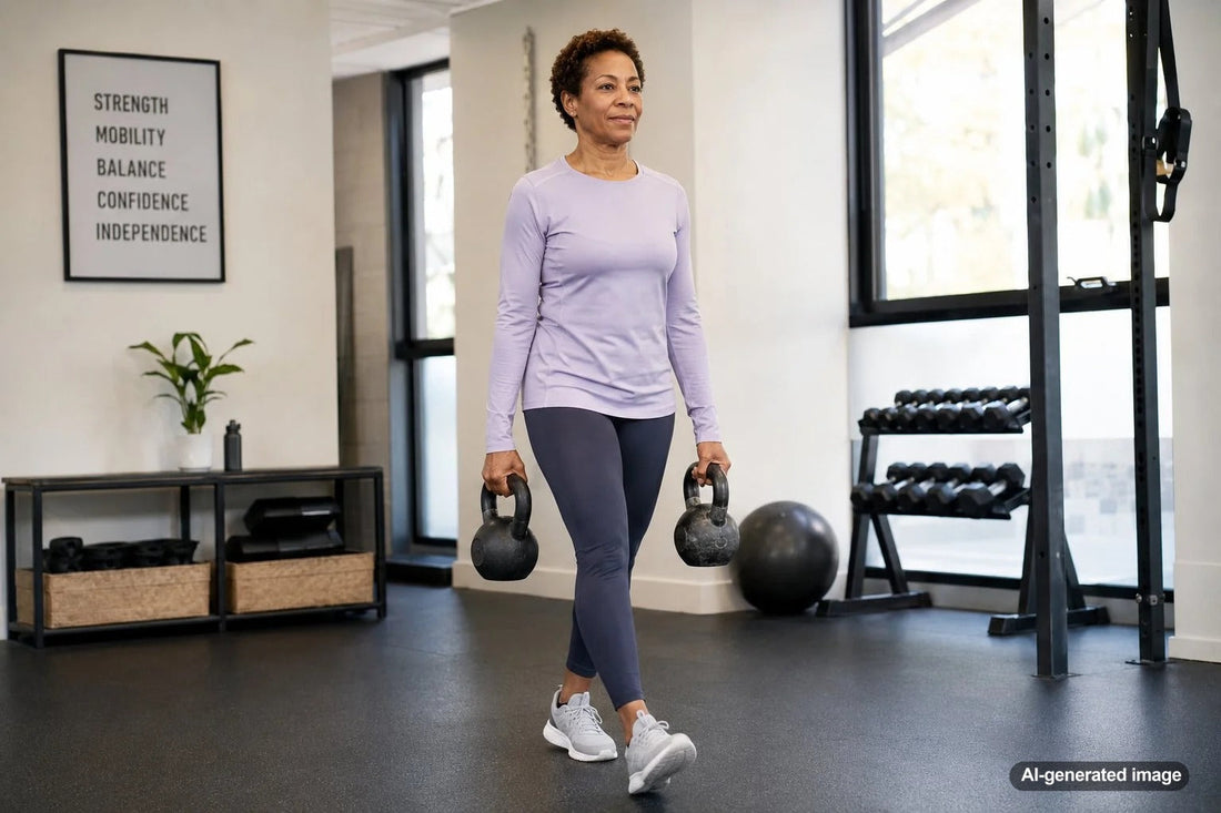 Older adult practicing functional strength exercises for everyday independence