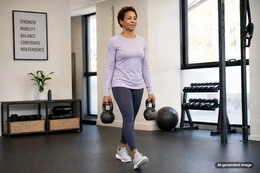 Older adult practicing functional strength exercises for everyday independence