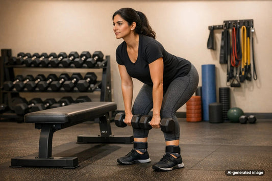 Adult doing strength training to support movement and balance
