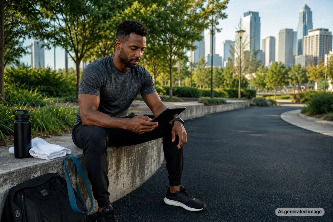 Adult fitness coaching session focused on adapting training during a stressful work week