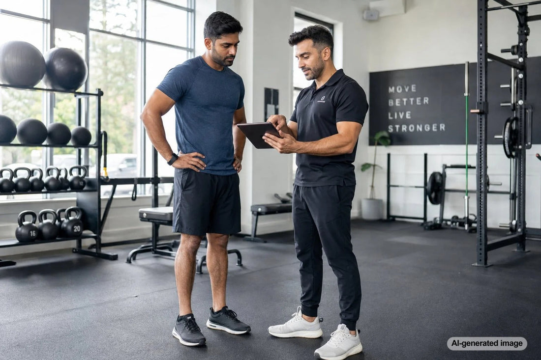 Coach reviewing performance trends to adjust a personalized training plan