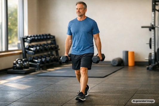 Person resting after a workout while building a sustainable fitness routine