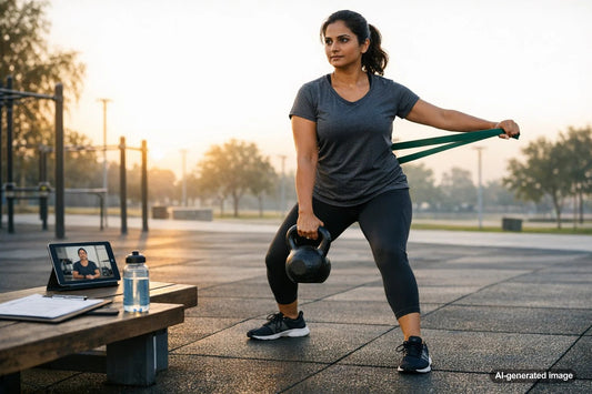 Person building consistent fitness habits through simple routines