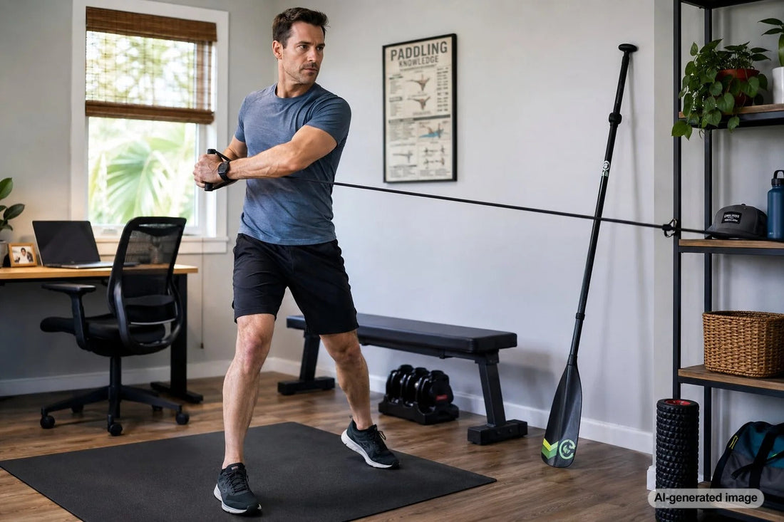 Adult training strength and stability for kayaking and paddle sports