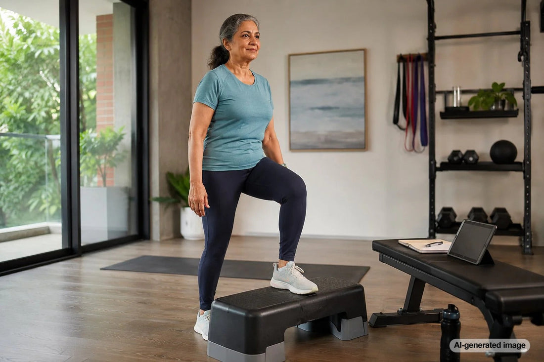 Adult training legs with a knee-friendly strength exercise