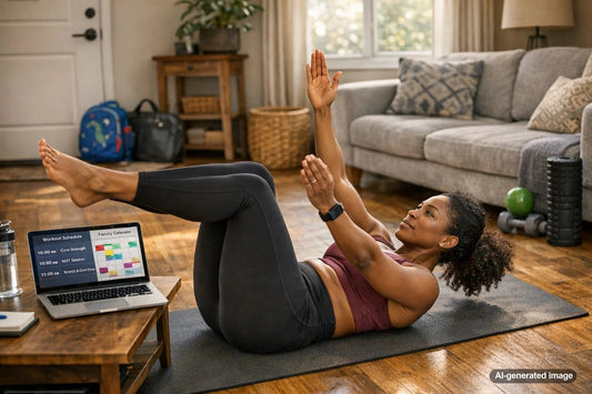 Couple coordinating workout time around a family schedule