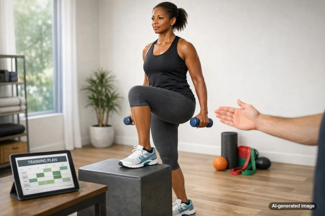 Runner training with a coach for marathon preparation