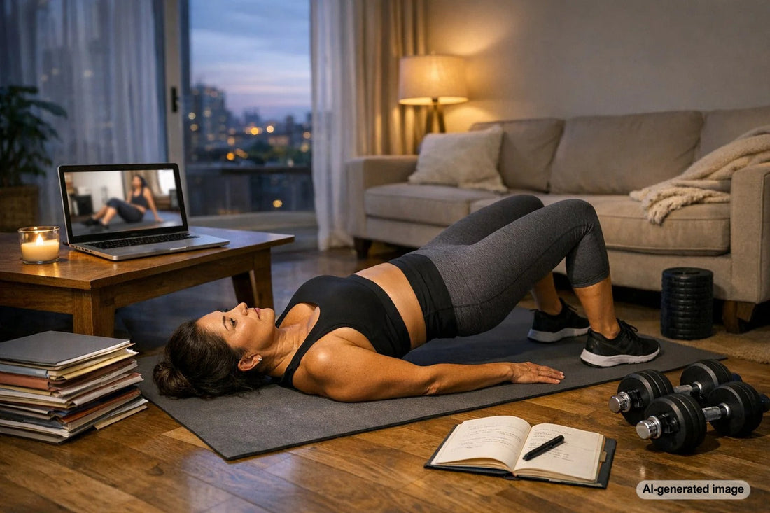 Person planning a short workout during a busy work week