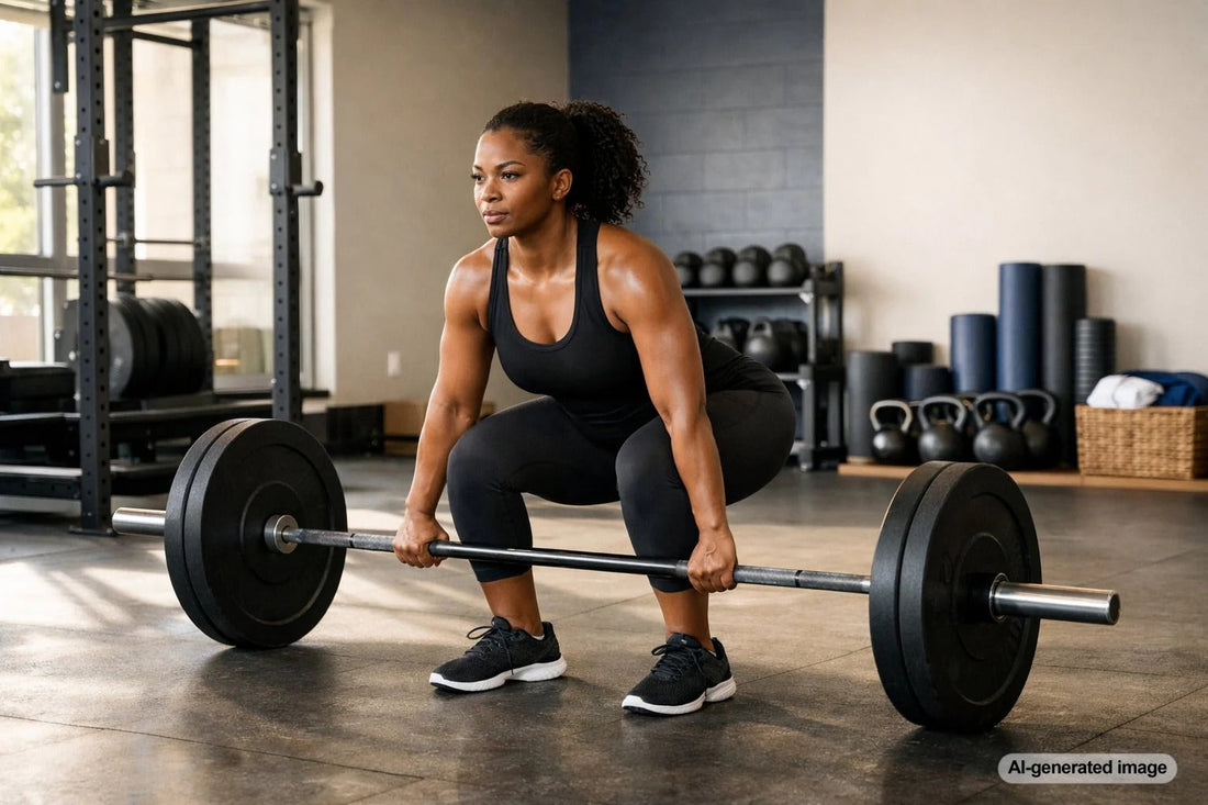 Adult exercising to maintain strength and energy with age