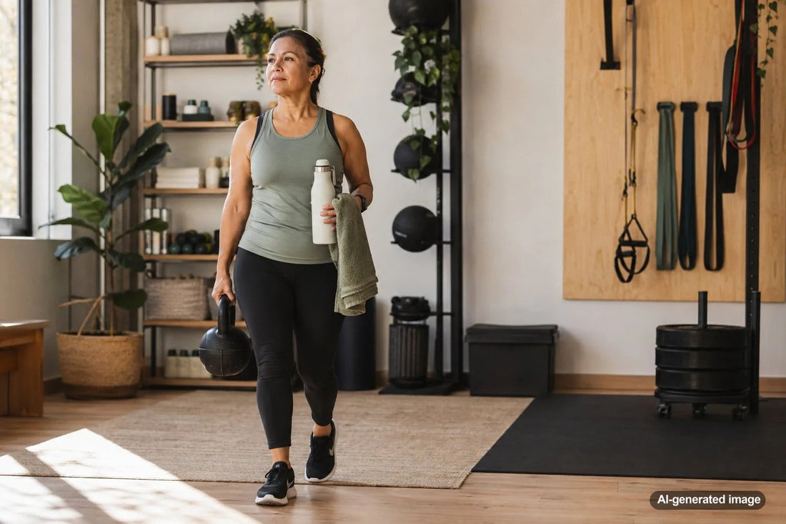 A spouse maintaining healthy habits while supporting their partner