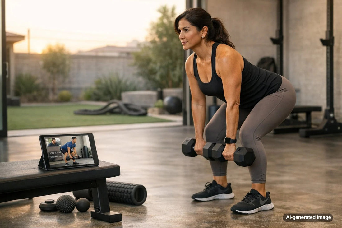 Adult training with guidance to reduce aches and pains through smarter workouts