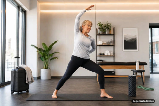 Traveler reducing stiffness after a long car or airplane trip