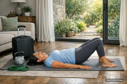 Adult performing calm movement to support mobility and recovery