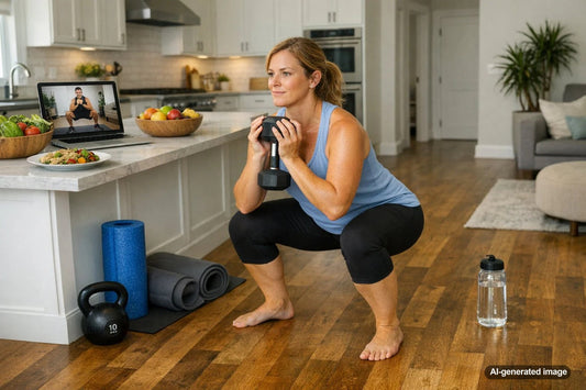 Person beginning a workout with guidance from a personal trainer