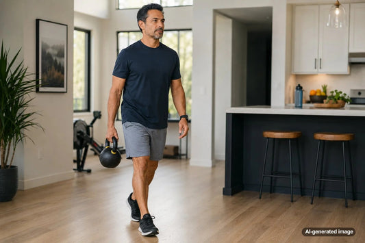 Adult training for long days on their feet with strength and mobility work
