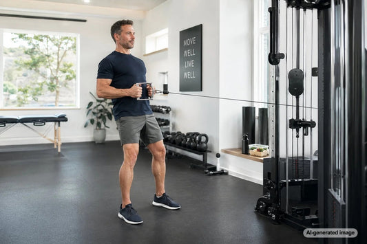 Older adult staying athletic through mindful strength and movement training