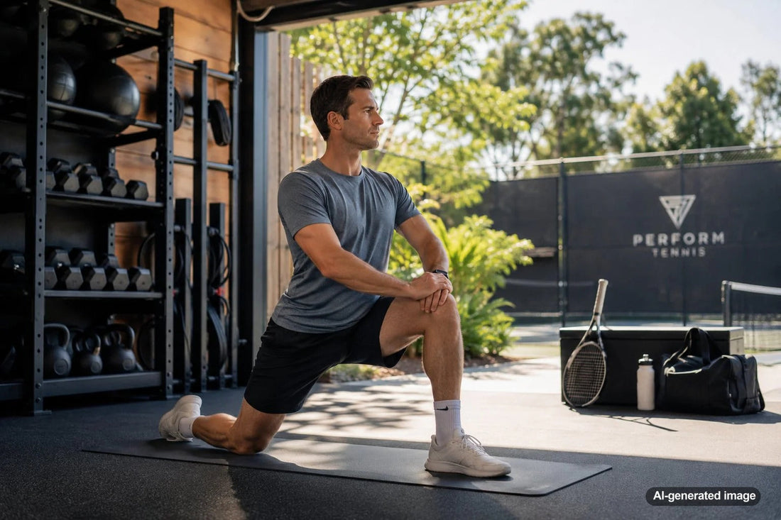 Athlete performing structured off-season strength training with focus on movement and coaching guidance