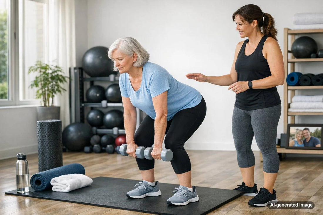 Adult strength training safely with a personal trainer