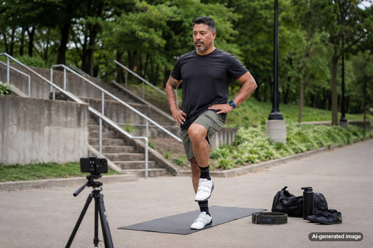 Personal trainer coaching a lifter during a powerlifting workout