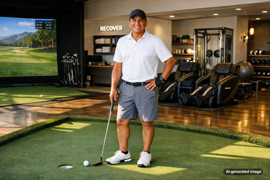 Golfer working on reducing back fatigue during a round