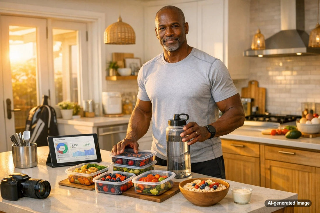 Simple family meal preparation with balanced nutrition ingredients