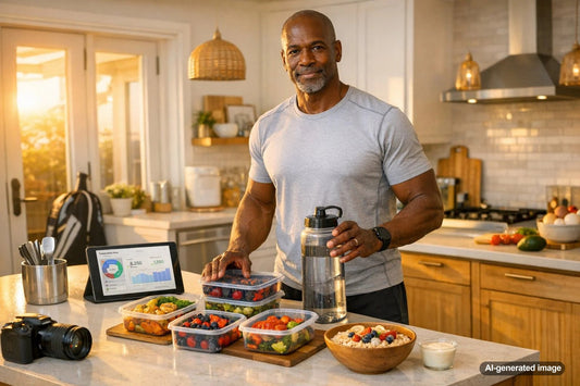 Simple family meal preparation with balanced nutrition ingredients