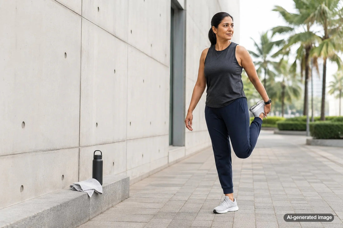 Professional staying active during a full day conference