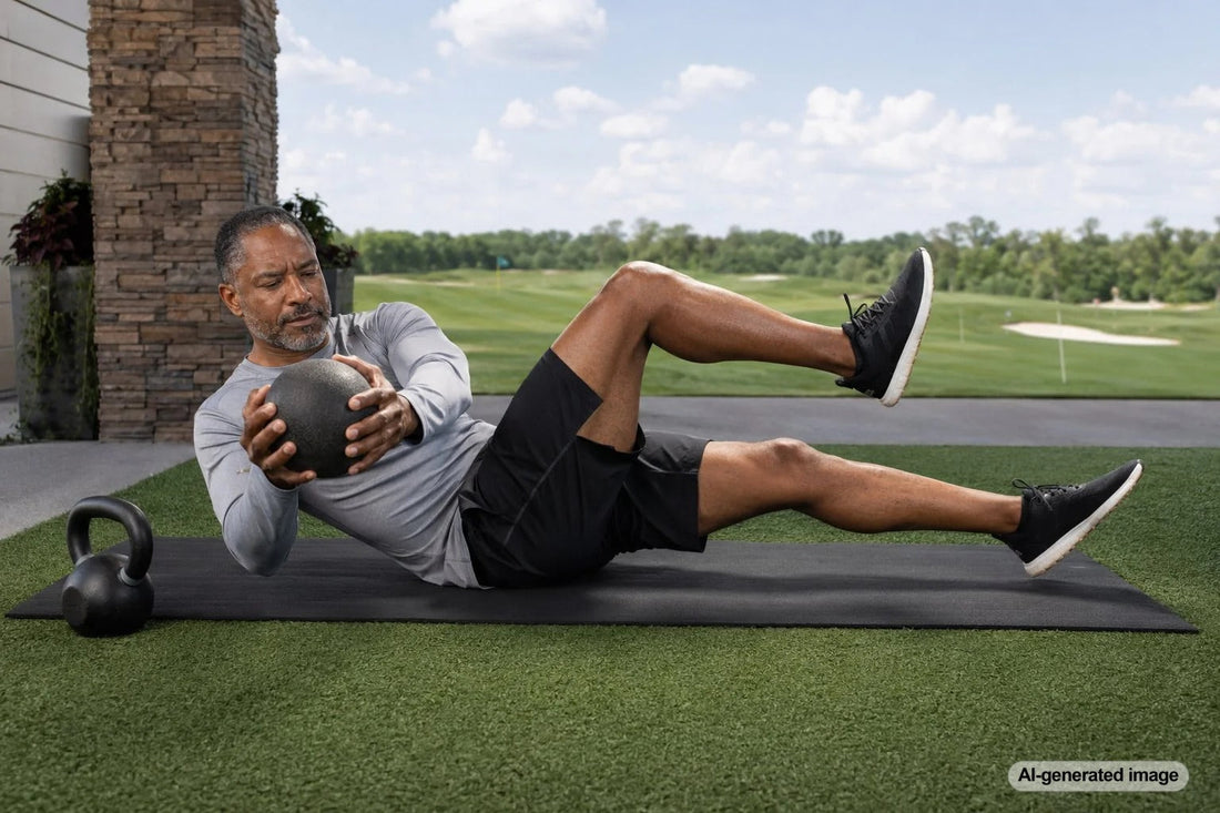 Golfer performing strength training exercises to support a consistent golf swing