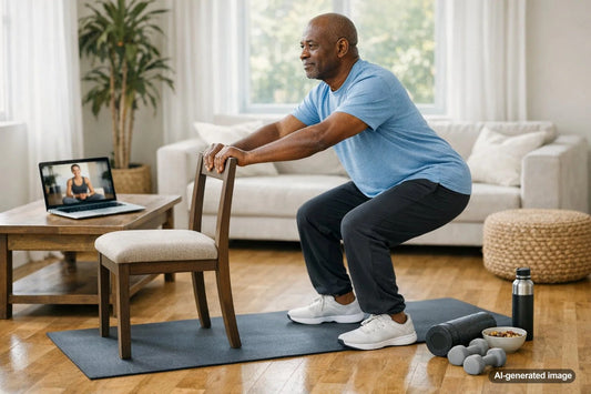Person beginning a strength training workout with weights in a gym