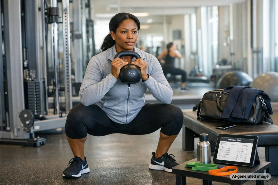 Adult staying active during a stressful work season