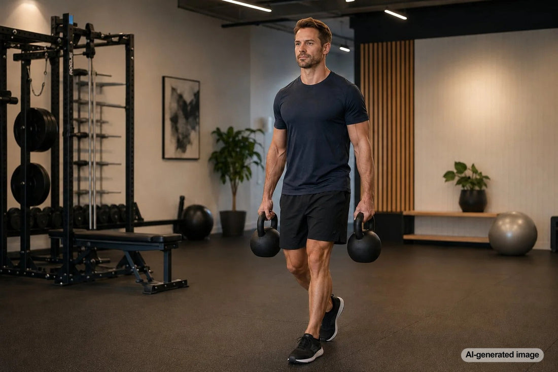 Busy professional following a structured weekend strength training workout