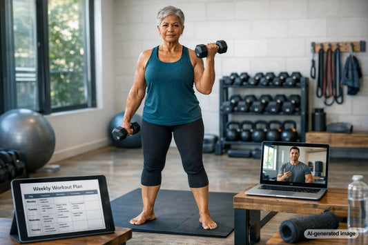Busy professional following a realistic weekly workout plan