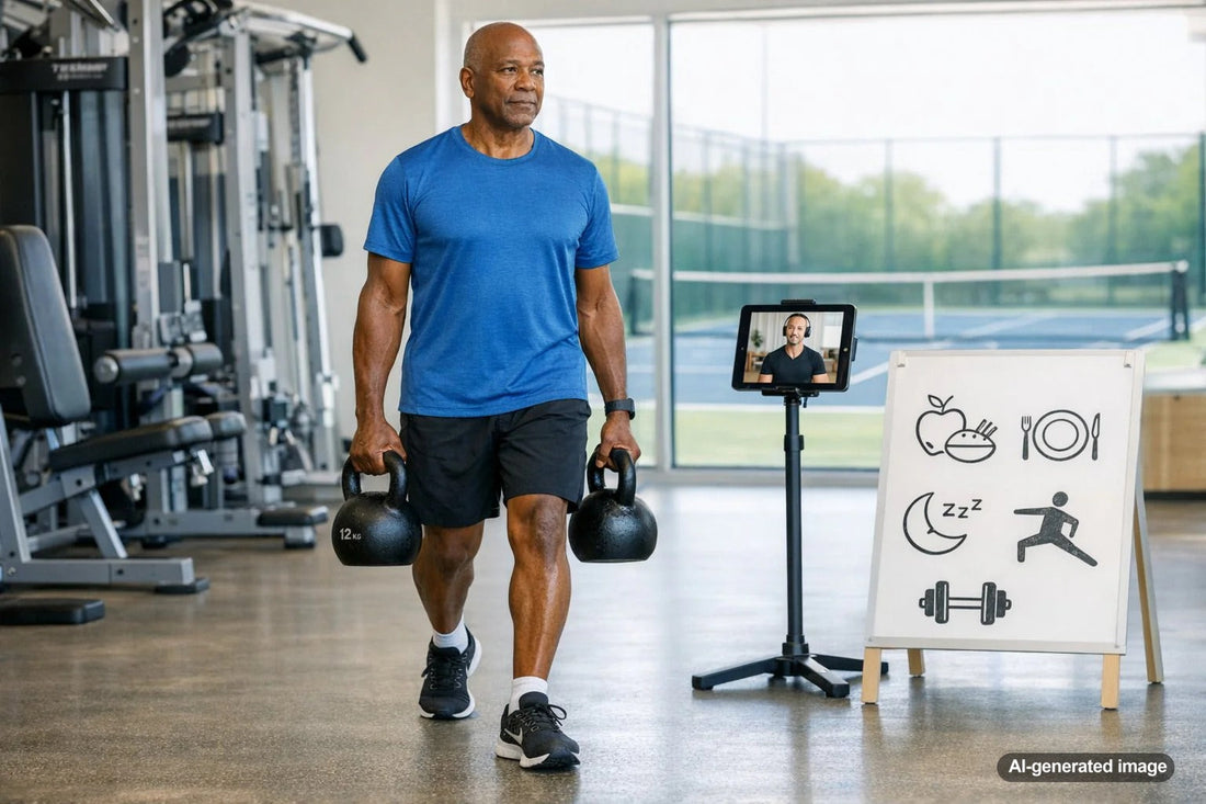 Person training in a gym for a blog about common fitness myths