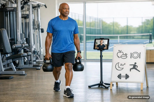 Person training in a gym for a blog about common fitness myths