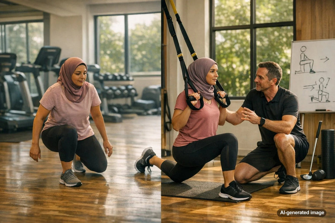 Coach working with a client to show the difference between average and elite coaching