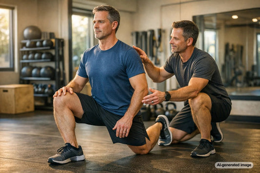 Efficient strength training session for busy adults in a gym