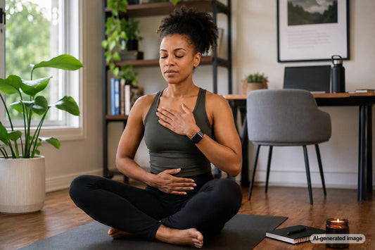 Person practicing calm breathwork for nervous system relaxation
