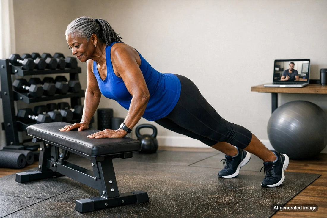 Adult strength training workout focused on longevity and long-term capability