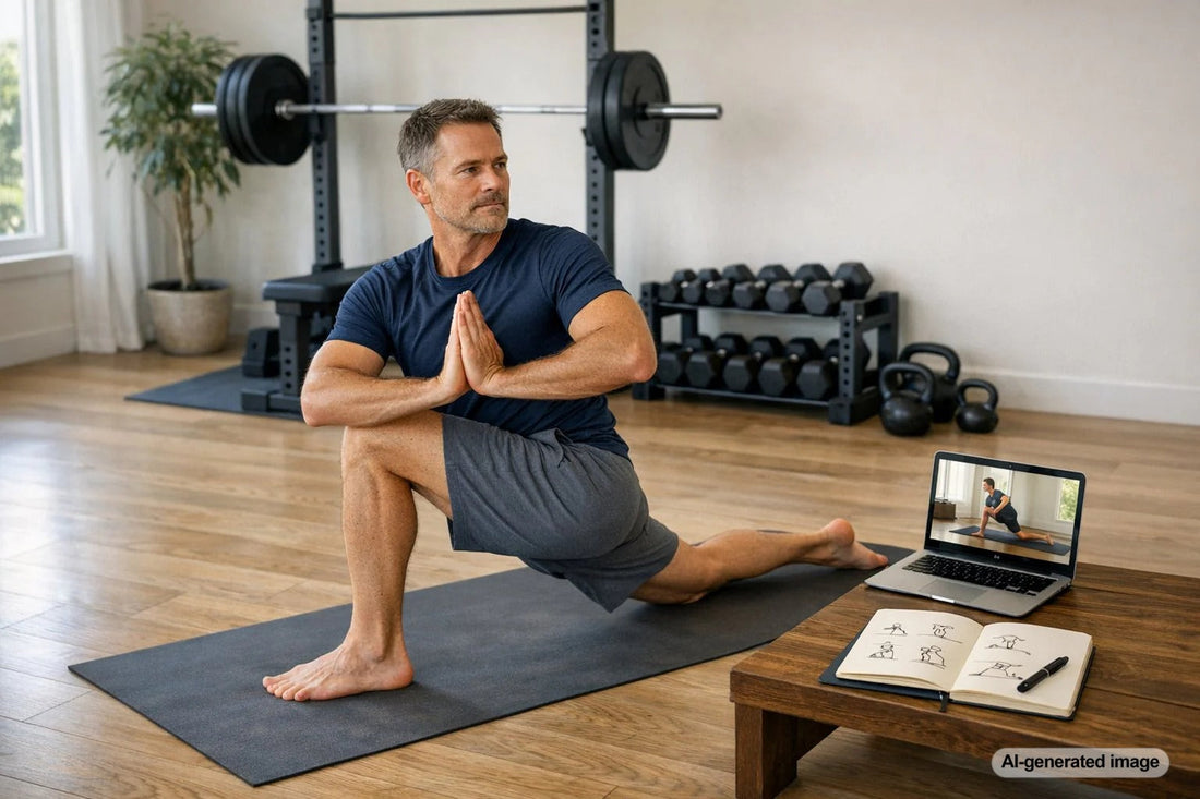 Person using yoga to support mobility and strength training