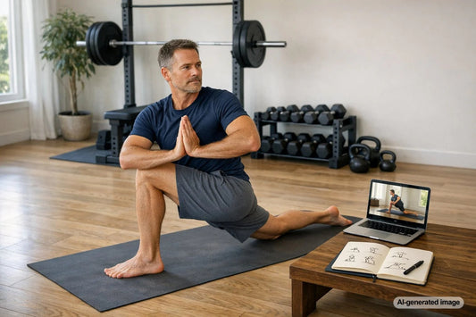 Person using yoga to support mobility and strength training