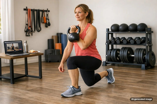 Jordan Cromeens coaching a client during a strength training session