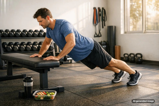 Adult strength training with weights to support long-term health and muscle building