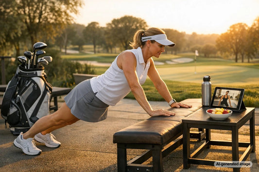 Golfer training strength and mobility for better performance