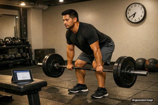 Person exercising indoors for a flexible workout schedule