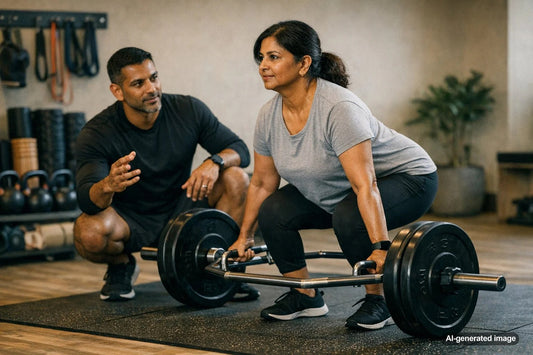 Coach speaking with a fitness client about why training plans often fail to deliver results