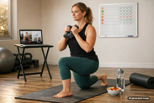 Adult preparing for a realistic fitness routine after motivation fades