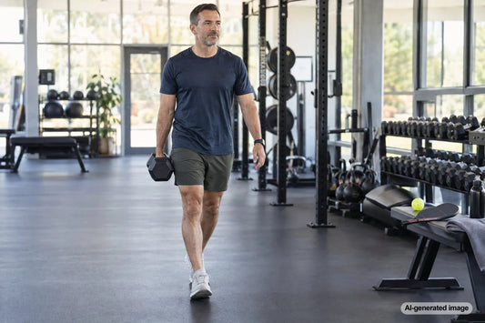 Pickleball player strength training to support court movement and durability