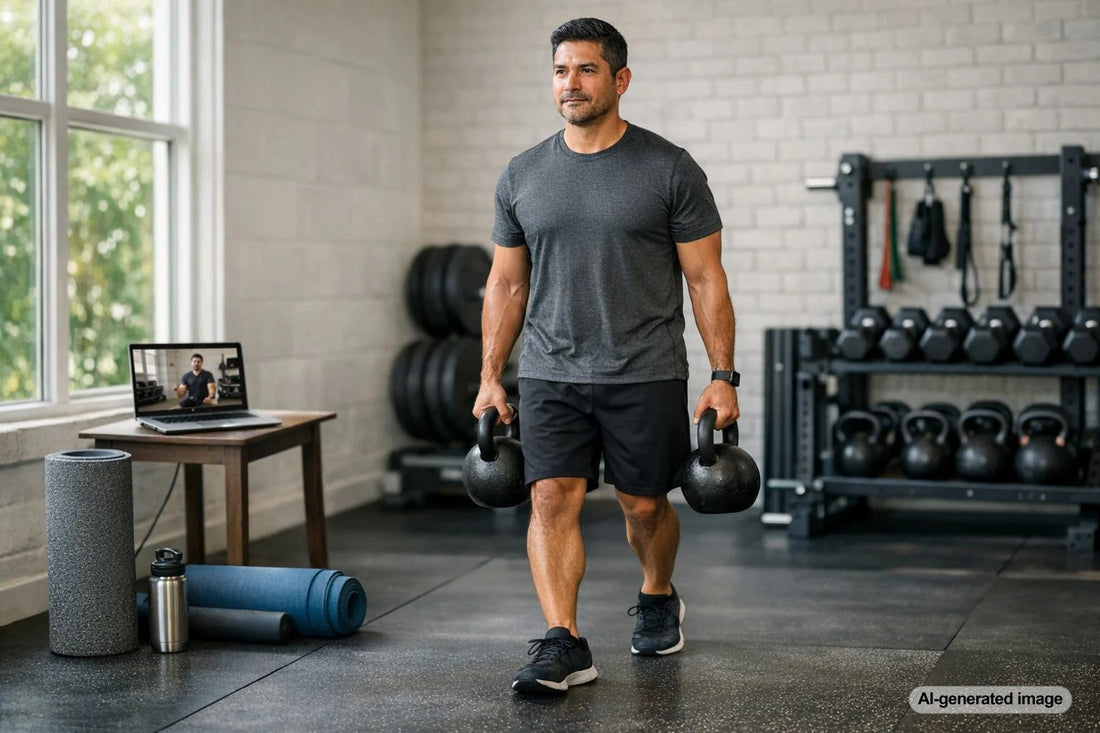 Adult athlete recovering after a workout session