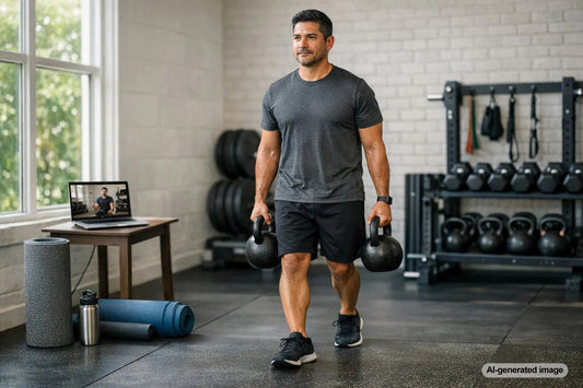 Adult athlete recovering after a workout session